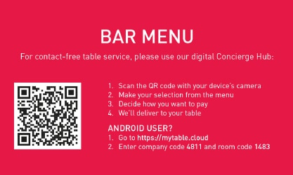 Bar Menu Concierge App Qr Code